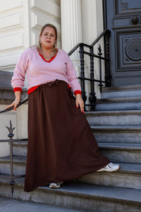 Miss - trui V-hals - roze/rood