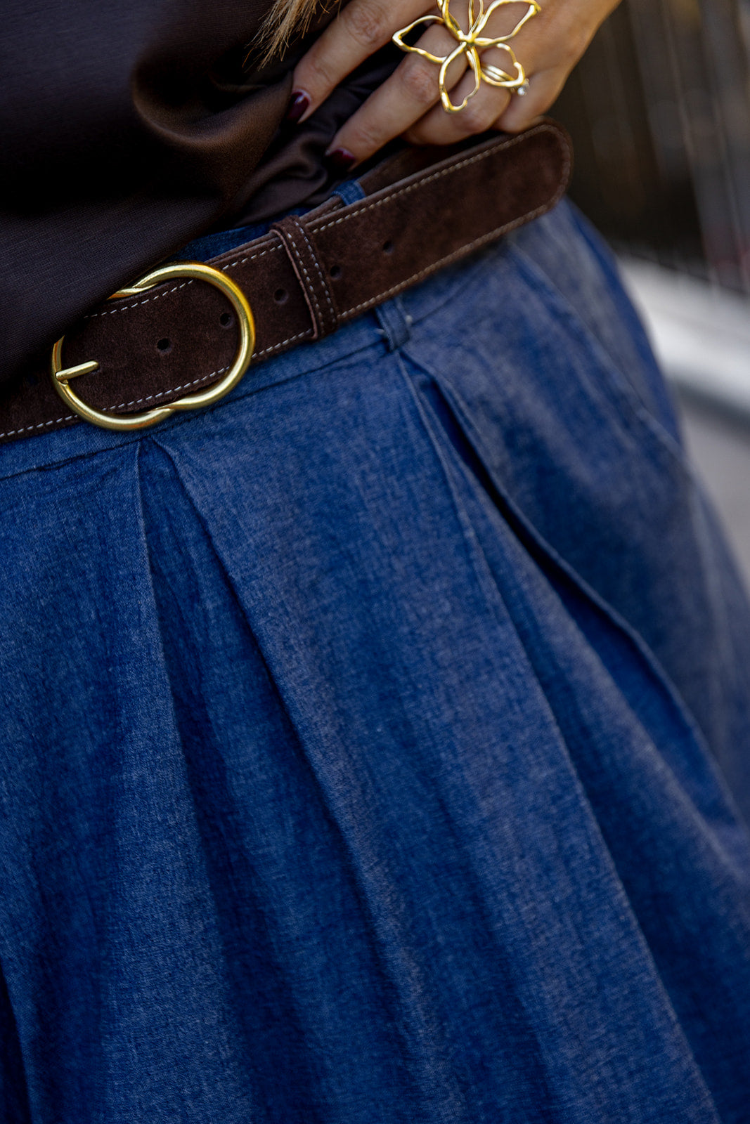 Vie - jeansrok incl. riem❗️- blauw