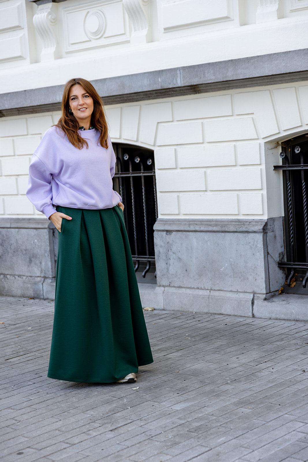 Cozi - sweater met knuffellaagje binnenin - lila