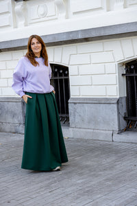Cozi - sweater met knuffellaagje binnenin - lila