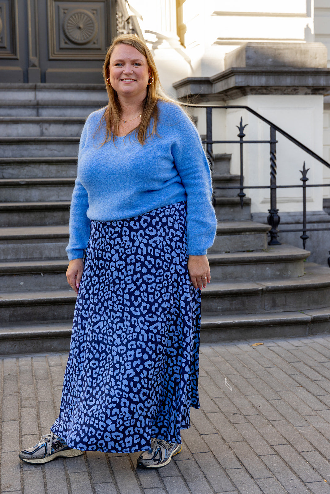 Luca - rok Leopard -marineblauw/lichtblauw