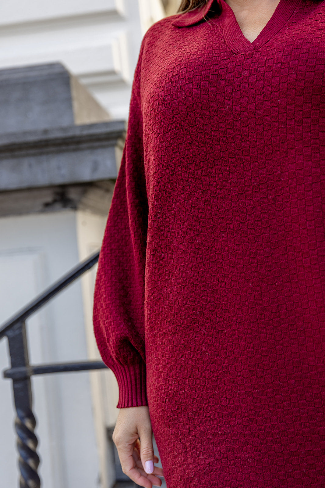 Lova - knit dress TALL ❗️ - burgundy