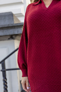 Lova - knit dress TALL ❗️ - burgundy