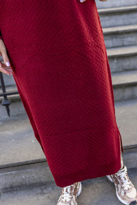 Lova - knit dress TALL ❗️ - burgundy