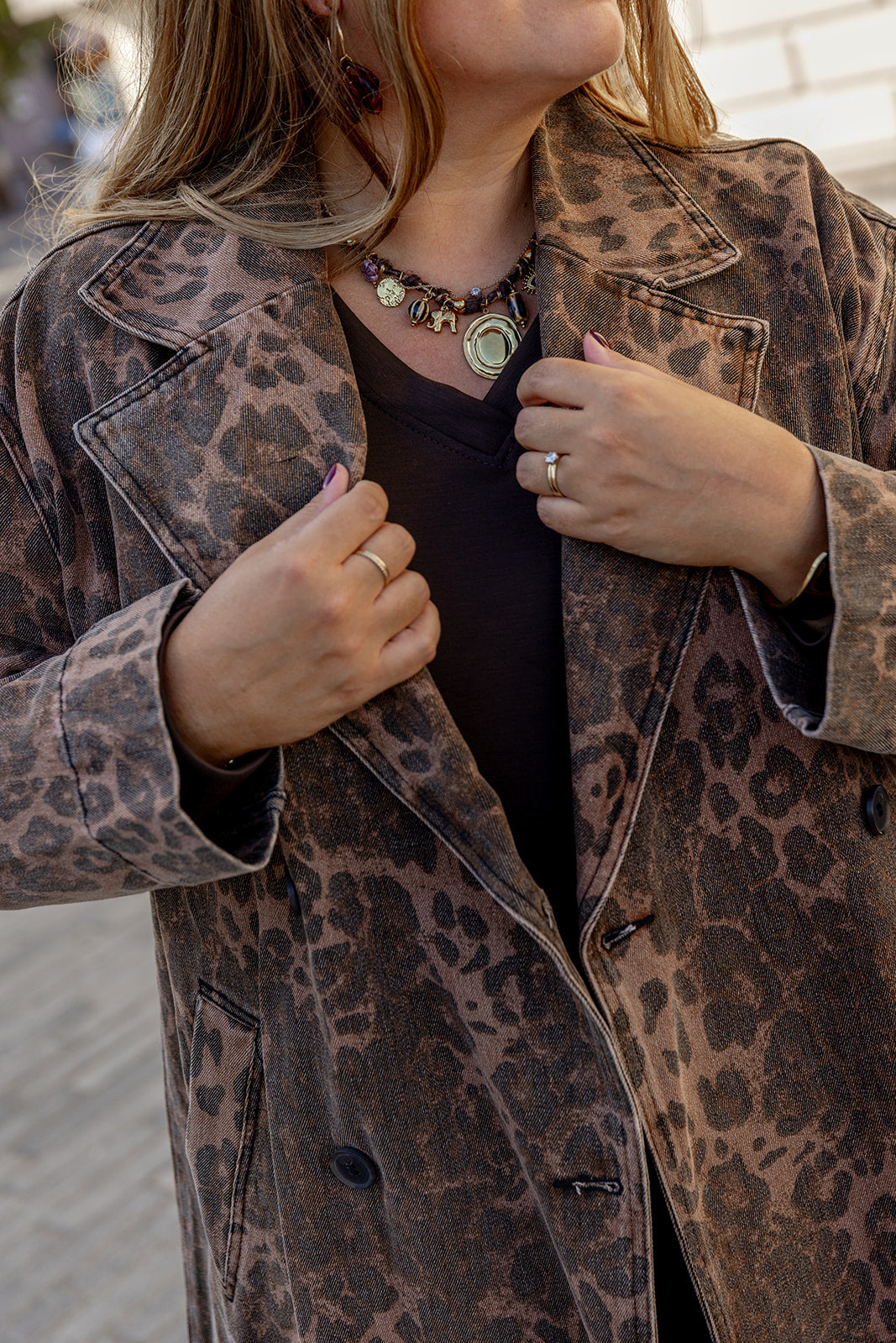 Remi - trenchcoat jeans - Leopard