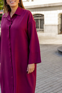 Gina - hemdkleedje - burgundy