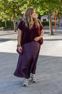 Luca - rok Leopard- burgundy