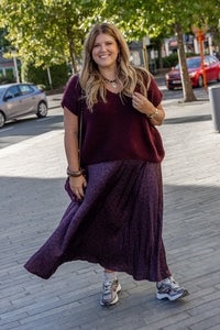 Luca - rok Leopard- burgundy