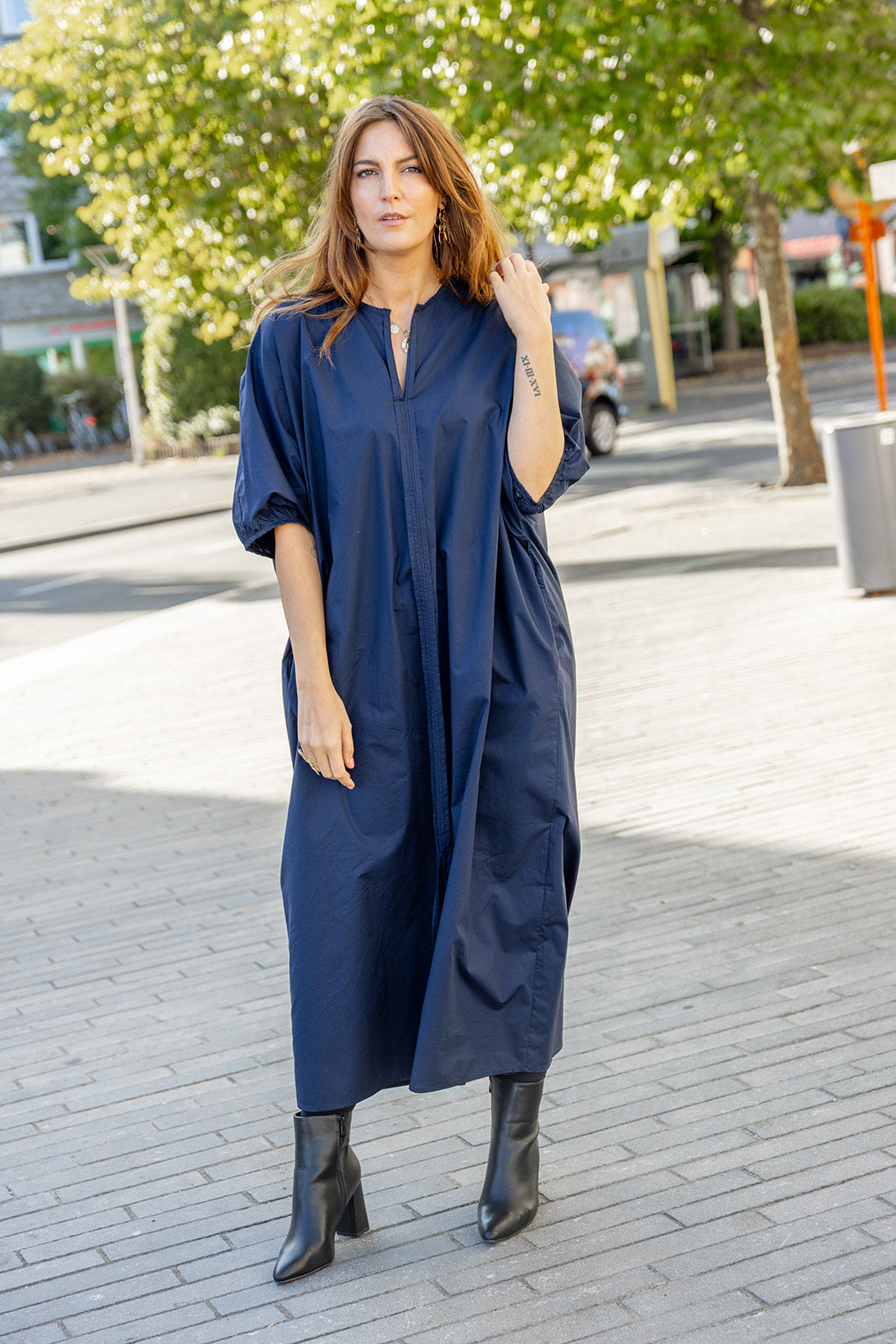 BESTSELLER! Line - ruime feestjurk ❗️ - marineblauw