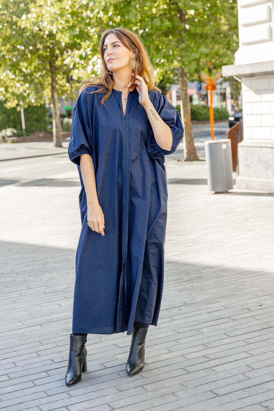 BESTSELLER! Line - ruime feestjurk ❗️ - marineblauw