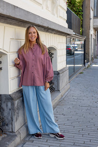 Carter - blouse - Vichy burgundy