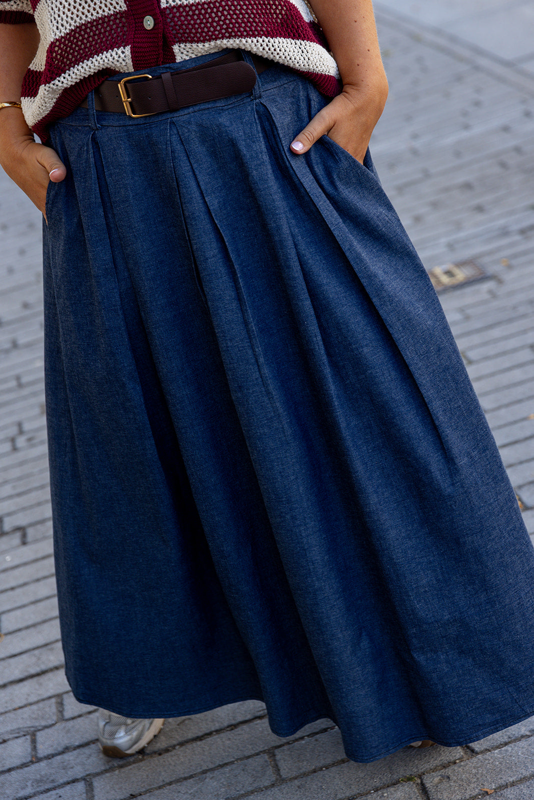 Vie - jeansrok incl. riem❗️- blauw