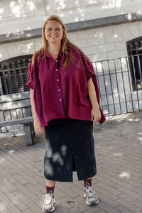 Olivia - blouse - burgundy