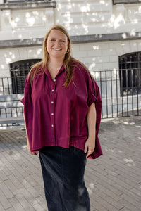 Olivia - blouse - burgundy