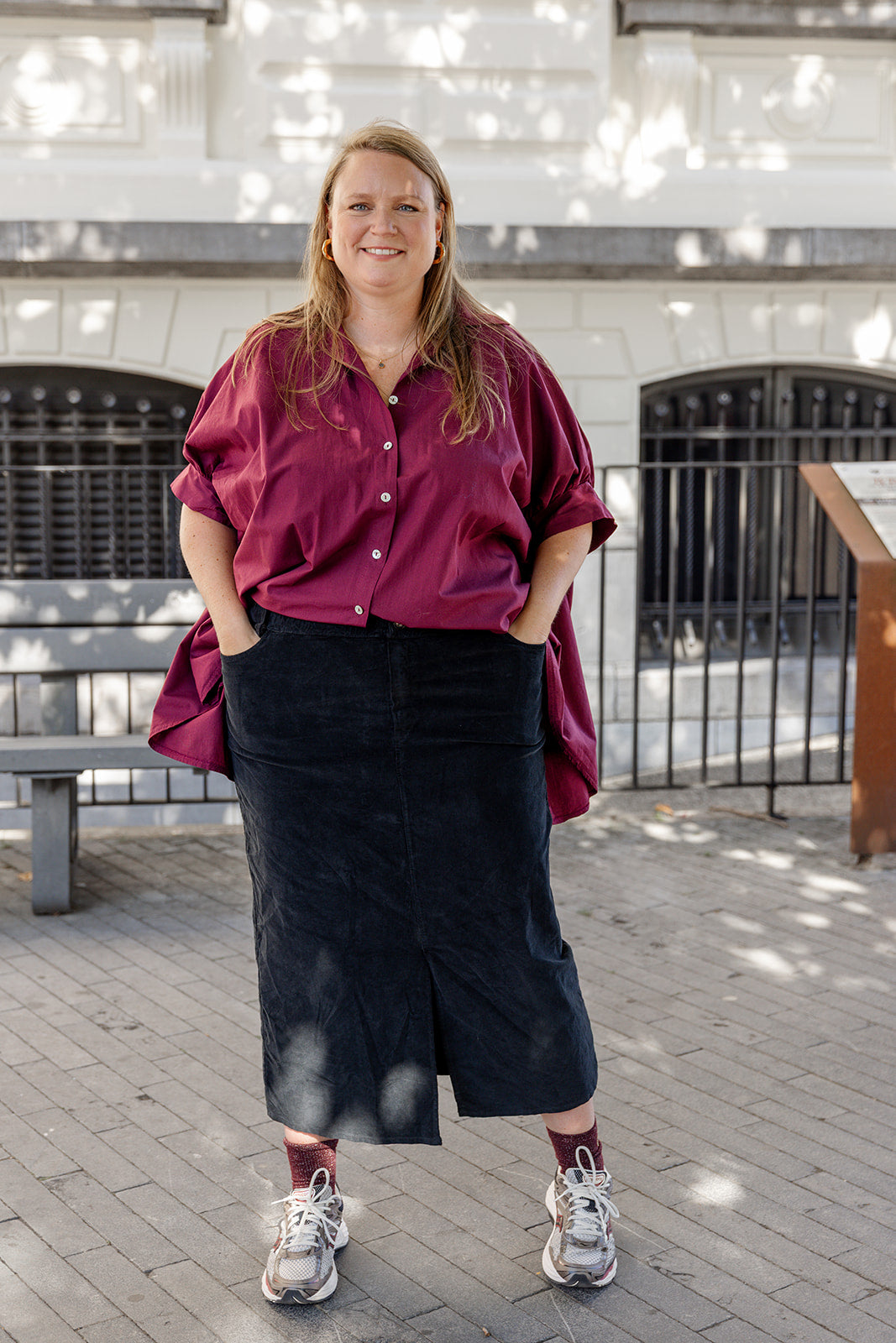 Olivia - blouse - burgundy