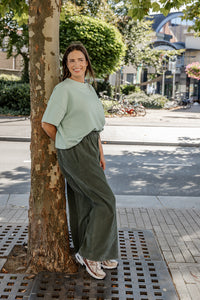 Lora - sweater korte mouw - mint