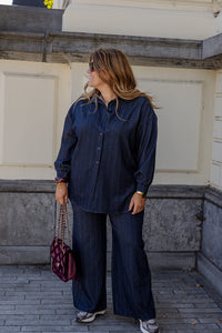 Vik - broek krijtstreep - jeanslook