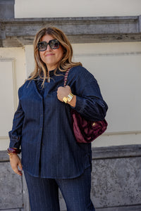 Sara - hemd krijtstreep - jeanslook PRE ORDER 3/10