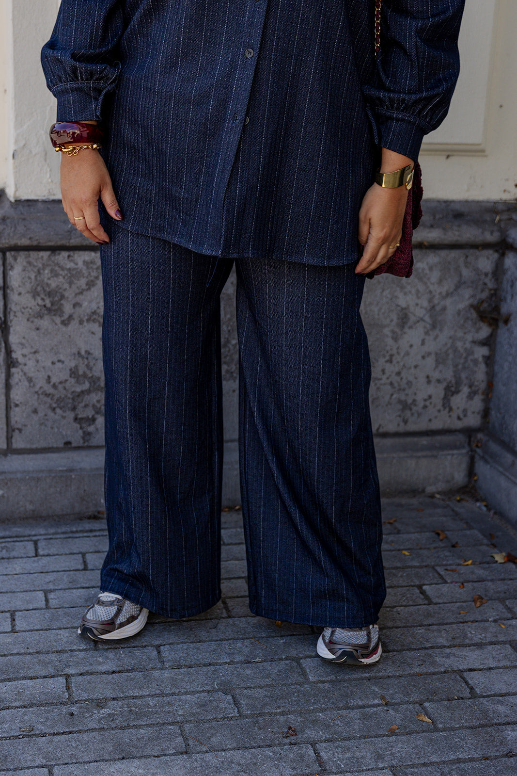 Vik - broek krijtstreep - jeanslook