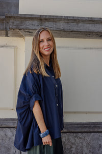Olivia - blouse - marineblauw