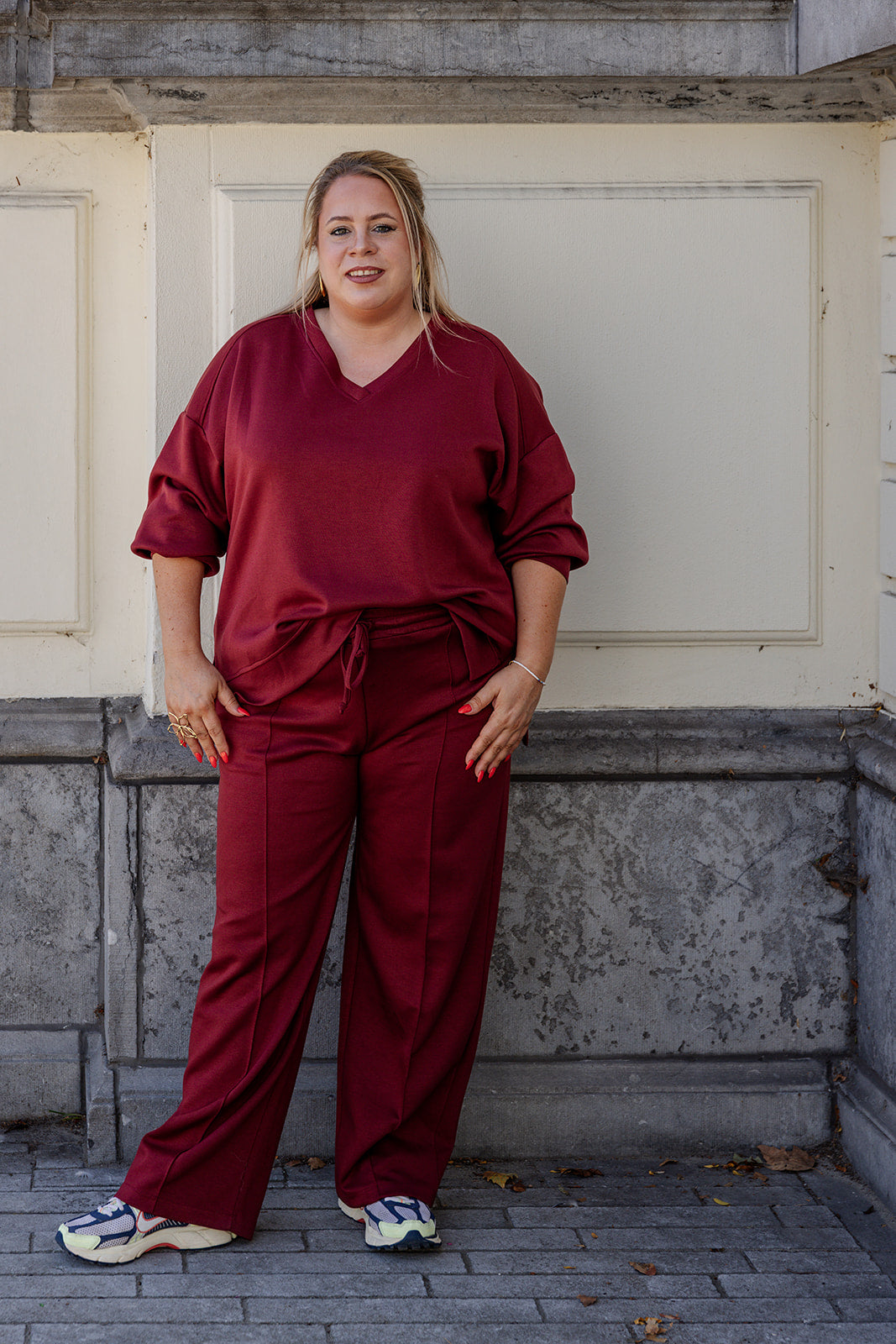 Kea - broek - burgundy