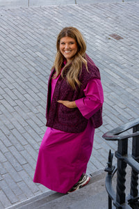 Gundi - mouwloos gilet - burgundy