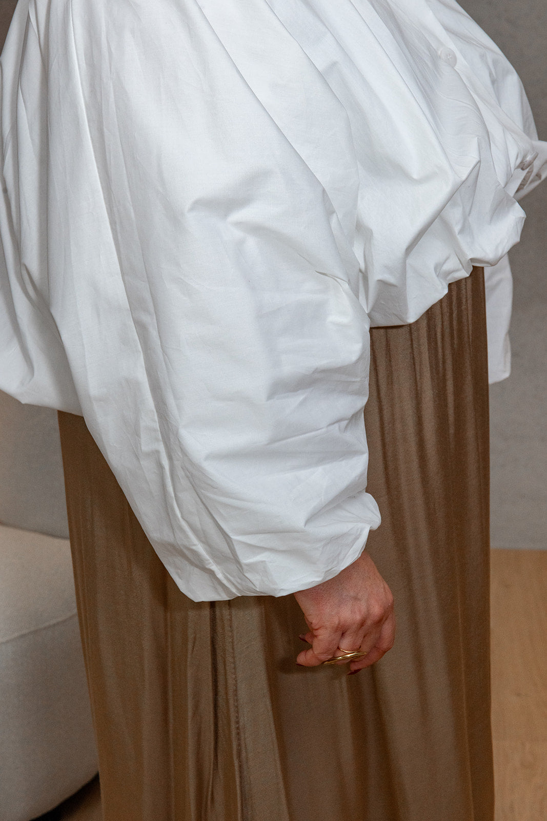 Luni - satijnen rok - goud