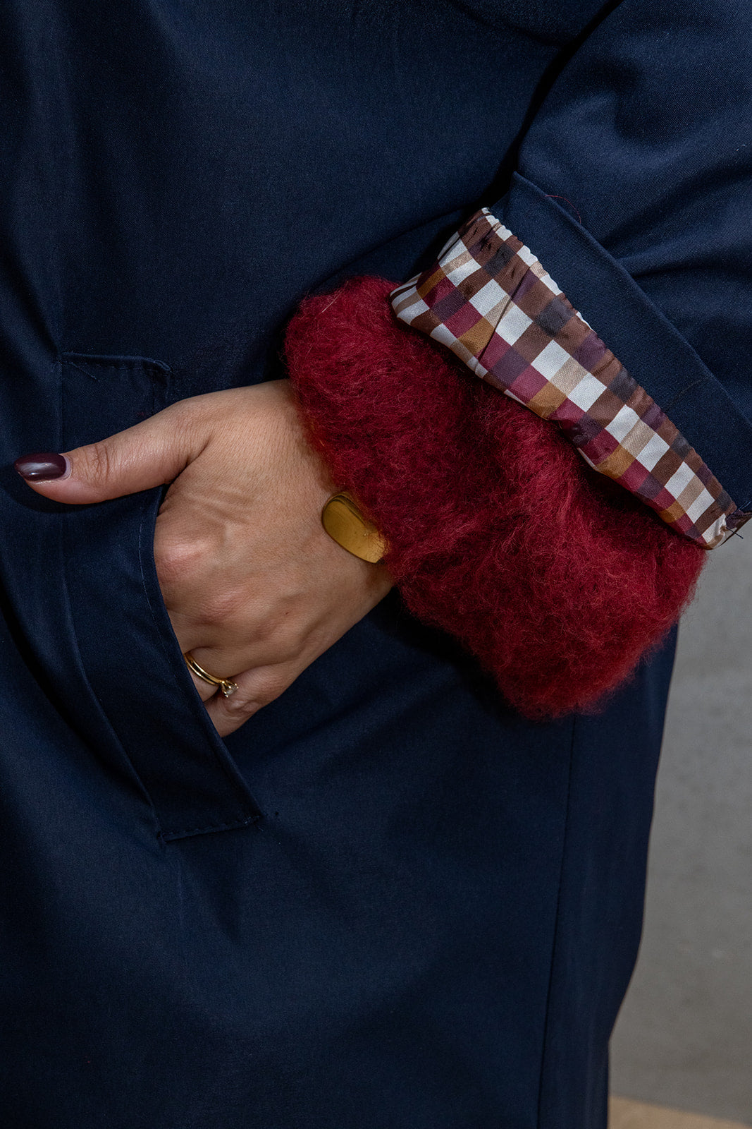 Lio - trenchcoat - marineblauw