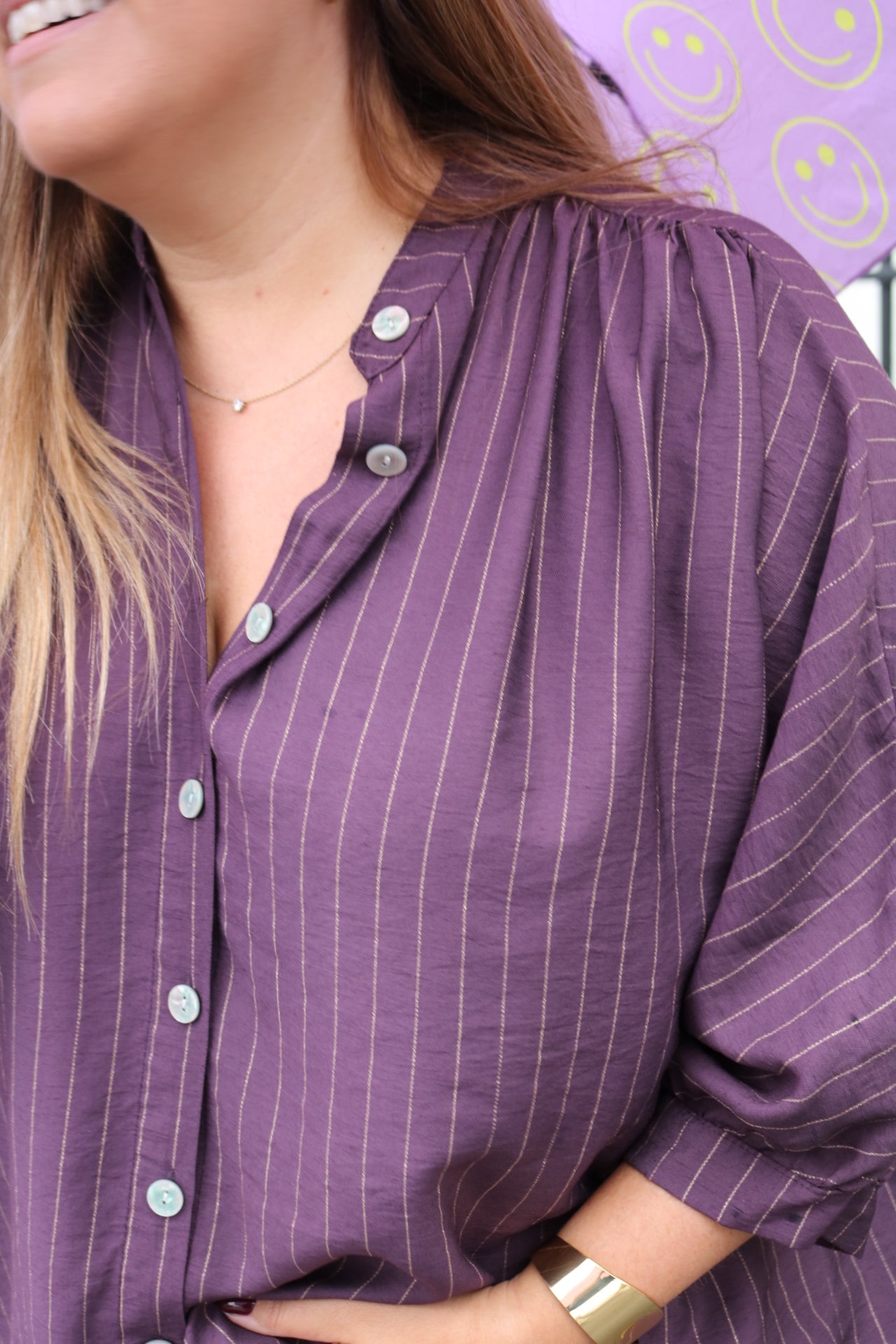 Clyde - blouse - aubergine