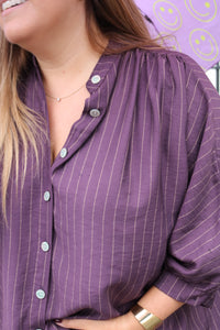 Clyde - blouse - aubergine
