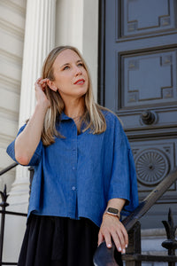Ans - boxy blouse - jeans