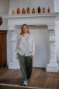 Luz - blouse - metallic ecru