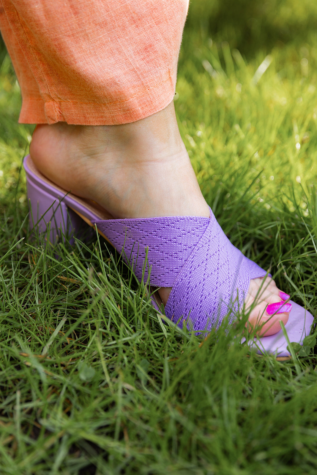 Genevieve - instapsandaal met hak - lila 36-37