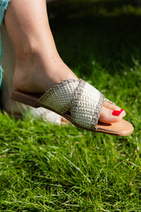 Gabriella -sandalen riet -ecru/goud 36-37-38