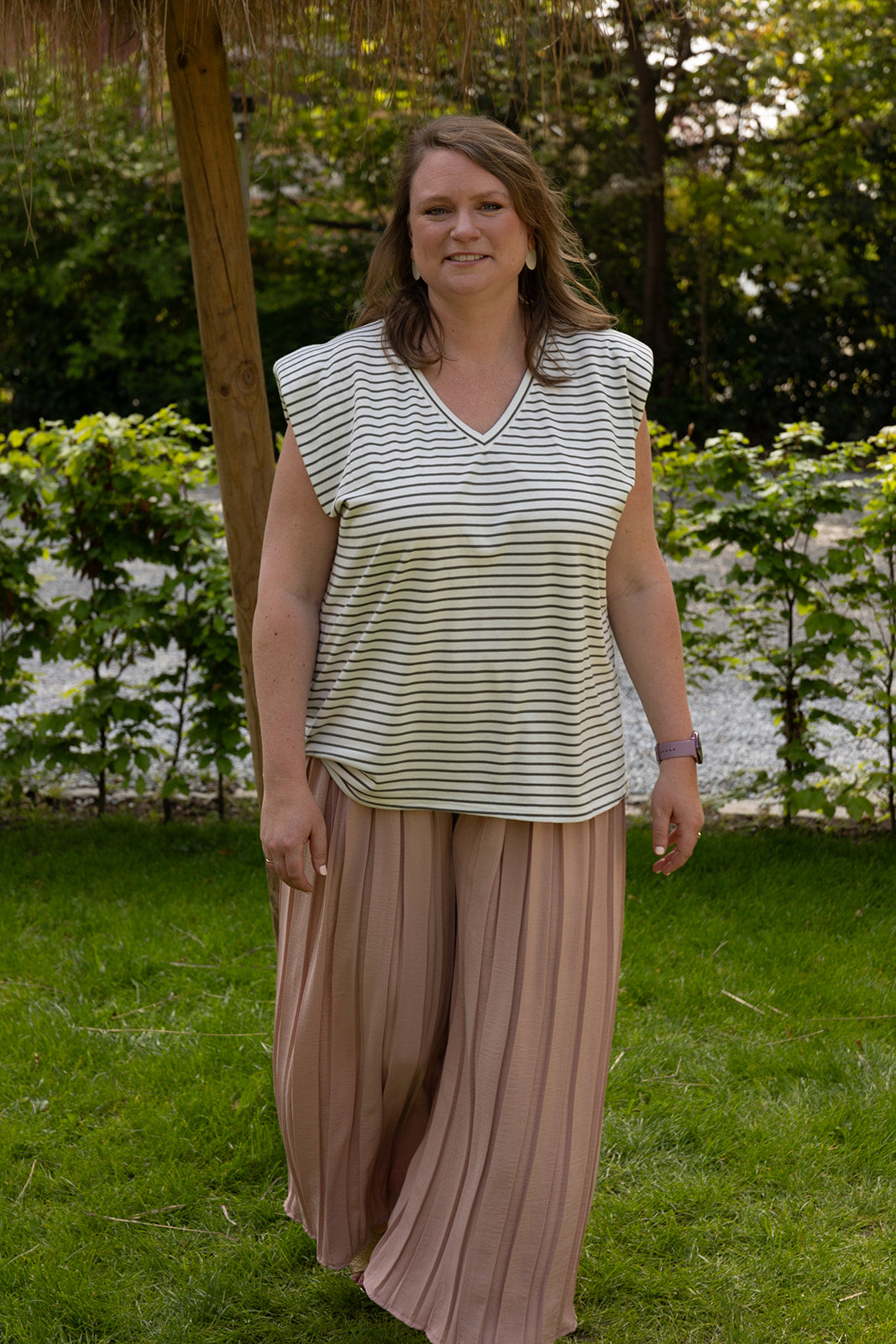 RONDE PRIJS: Bie-  broek - oudroze