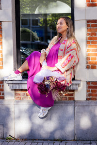 Adriana - vest - roze/oranje/beige