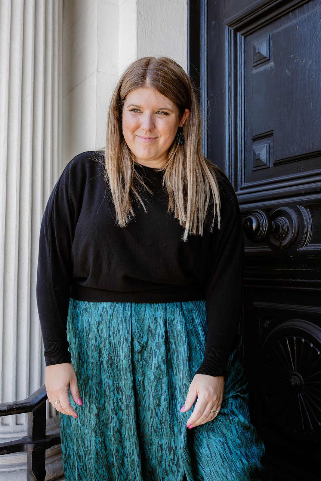 Allison- dunne trui vlindermouw -zwart