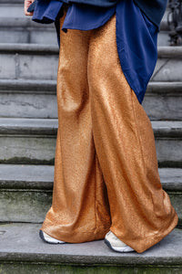Cécile - broek - glitter goud