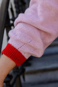 Miss - trui V-hals - roze/rood