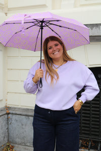 Cozi - sweater met knuffellaagje binnenin - lila