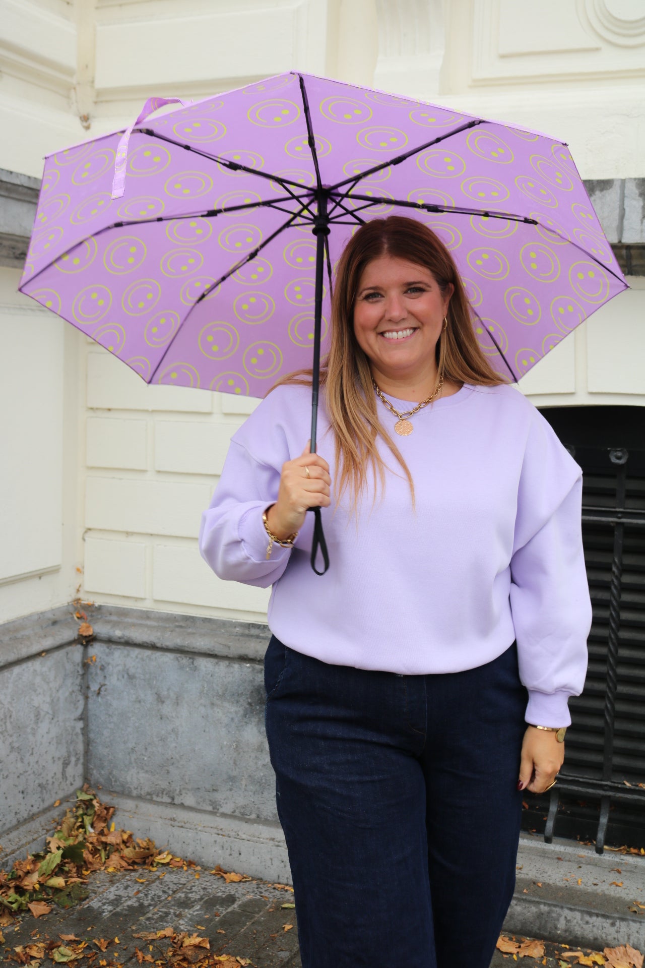Cozi - sweater met knuffellaagje binnenin - lila