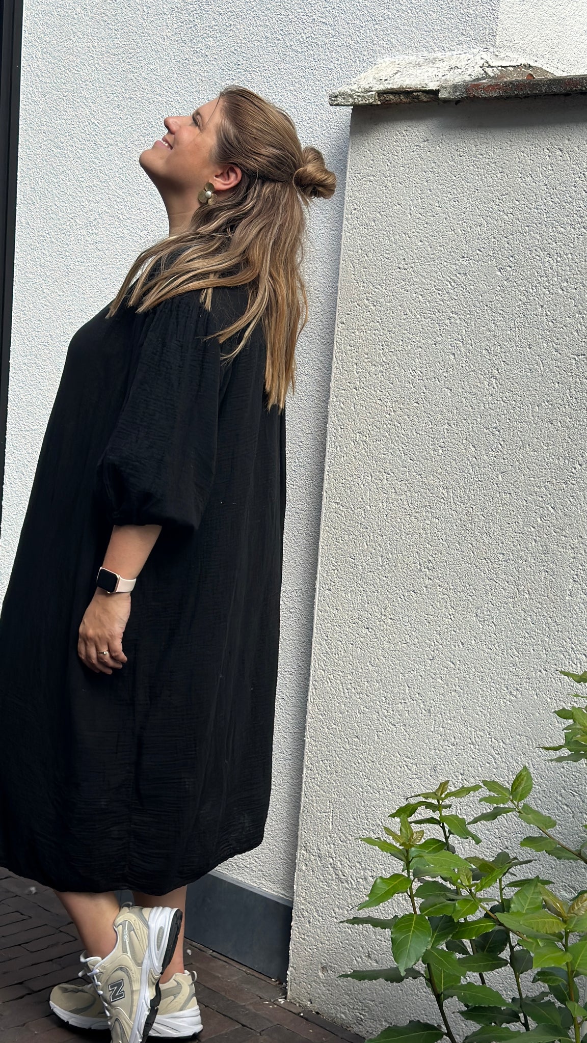 Sienna - tetra kleedje - zwart