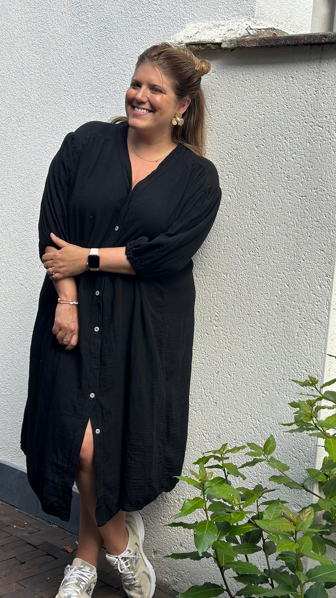 Sienna - tetra kleedje - zwart