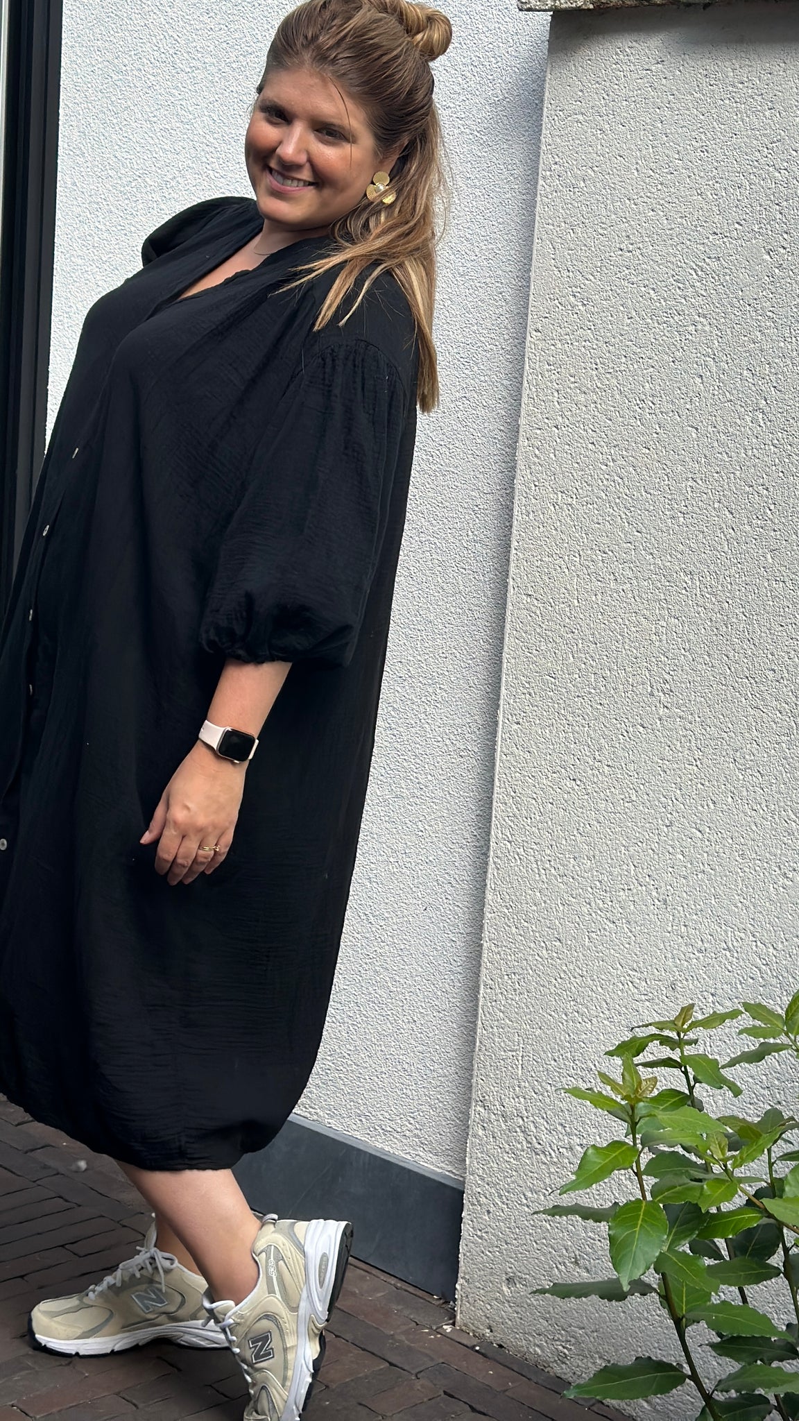 Sienna - tetra kleedje - zwart