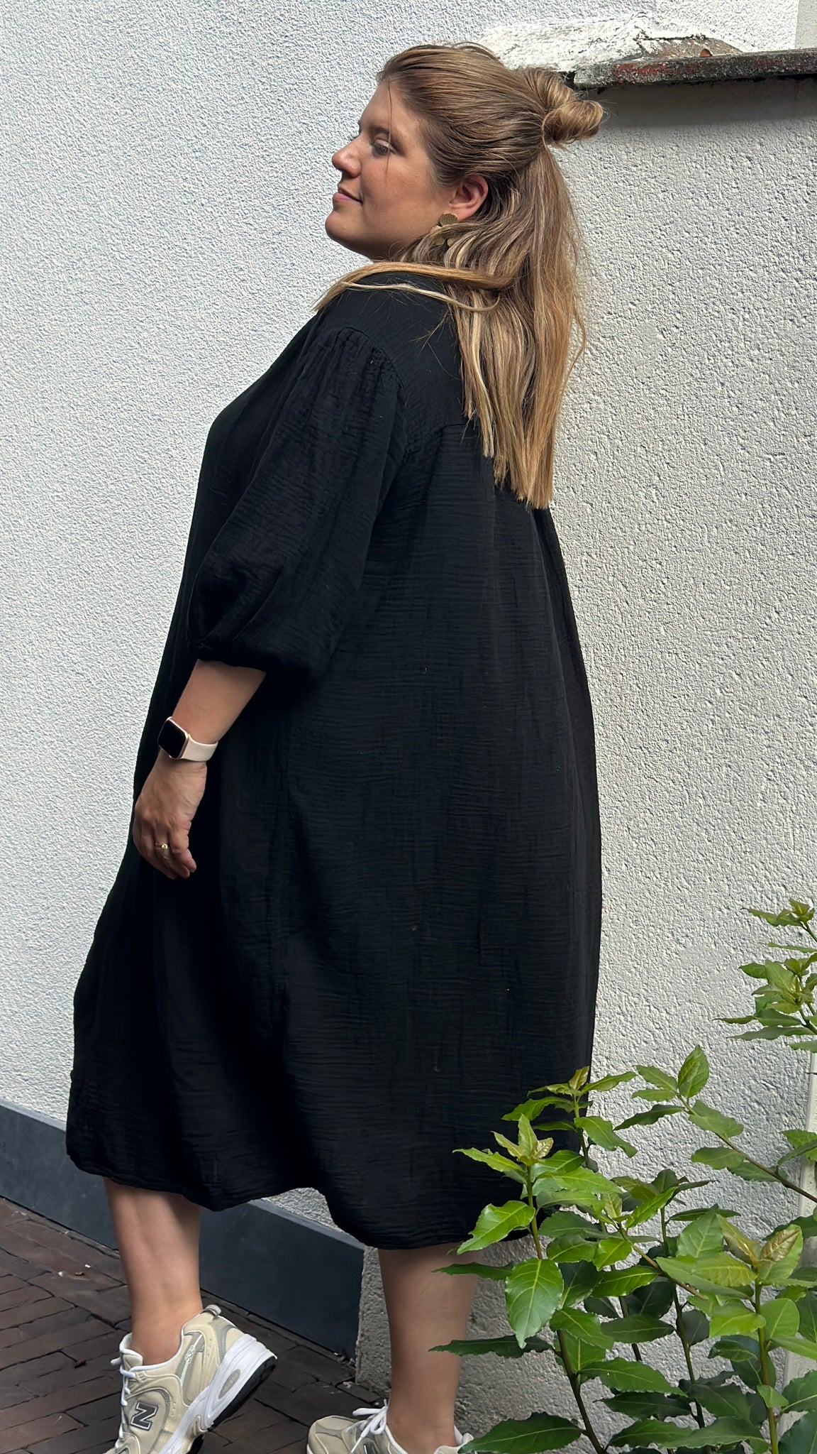 Sienna - tetra kleedje - zwart