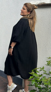 Sienna - tetra kleedje - zwart