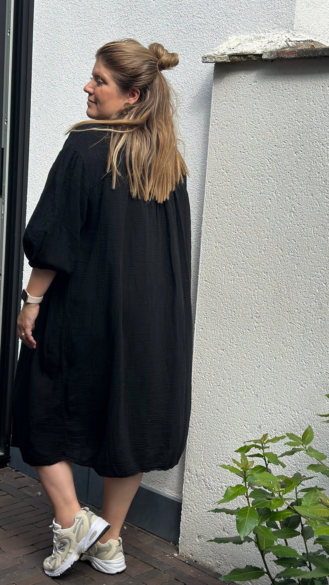 Sienna - tetra kleedje - zwart