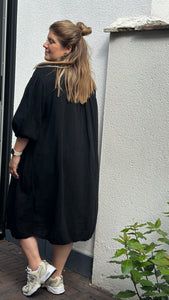 Sienna - tetra kleedje - zwart