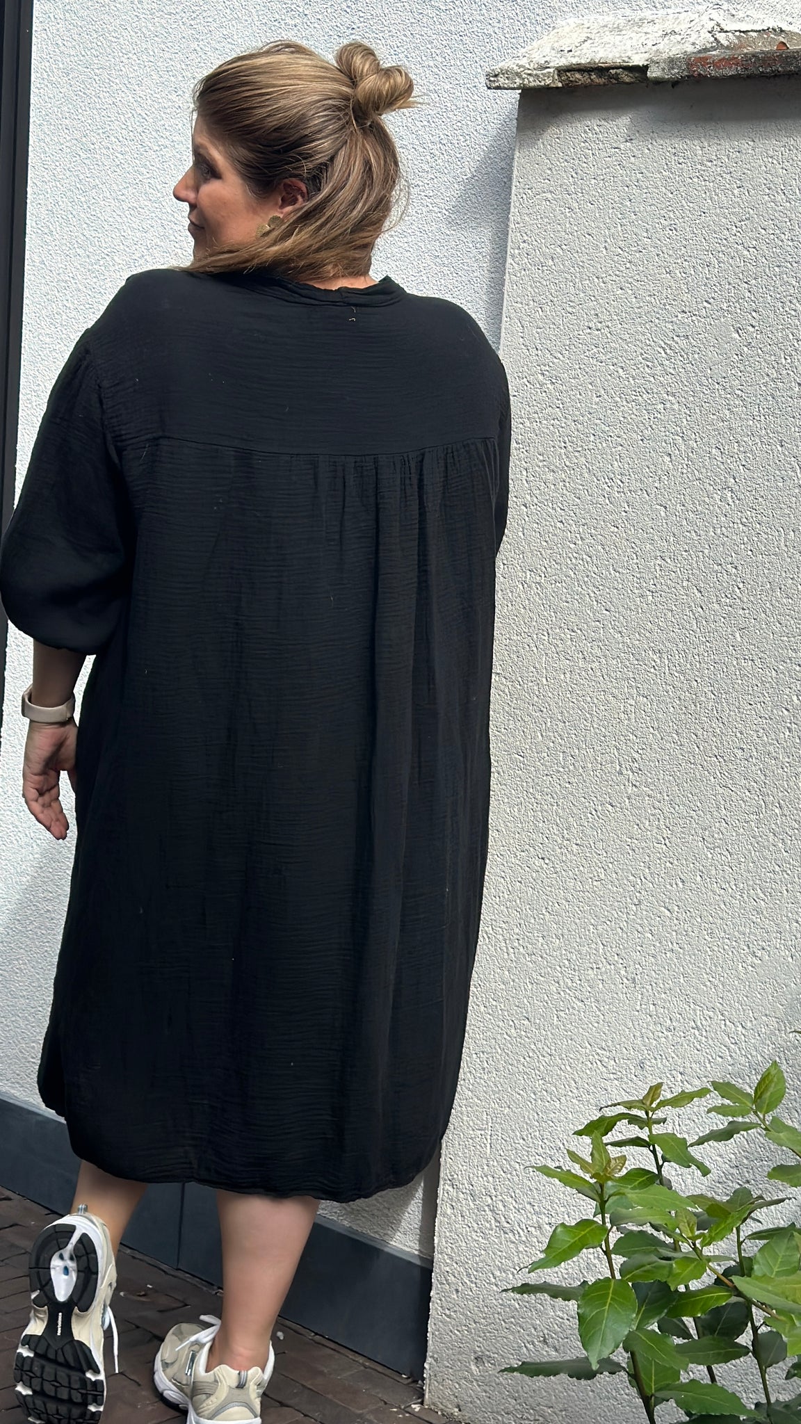 Sienna - tetra kleedje - zwart