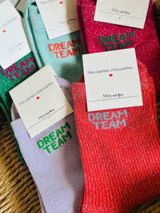 Glittersokjes - DREAM TEAM - verschillende kleuren